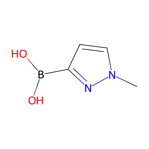 B-(1-甲基-1H-吡唑-3-基)-硼酸结构图
