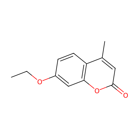 7-乙氧基-4-甲基香豆素结构图