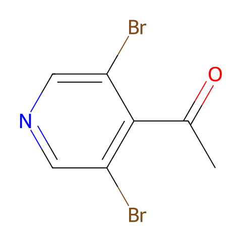 1-(3,5-dibroMopyridin-4-yl)ethanone结构图