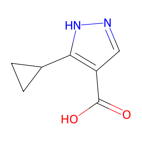 3-环丙基吡唑-4-羧酸结构图