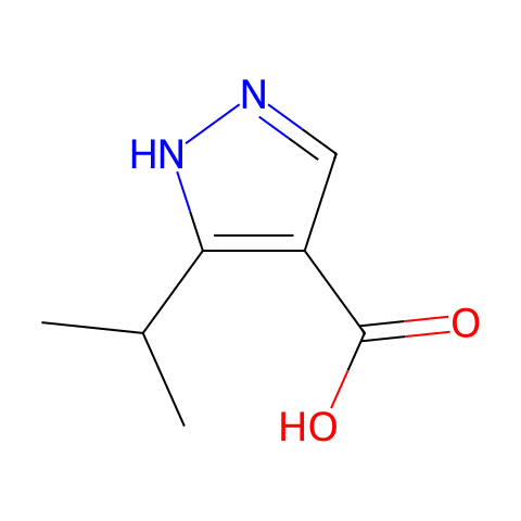 3-异丙基吡唑-4-羧酸结构图