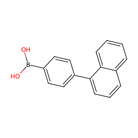 4-(1-萘基)苯硼酸结构图