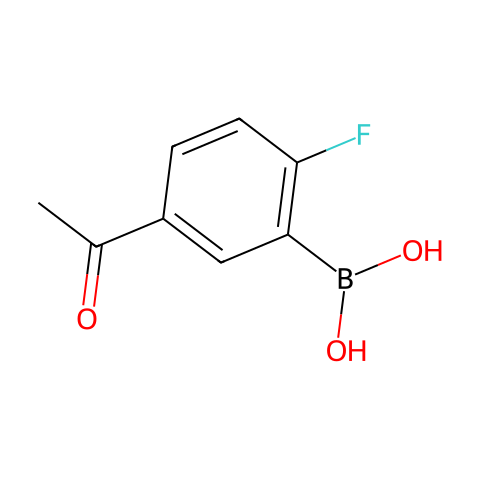 5-乙酰基-2-氟苯硼酸结构图