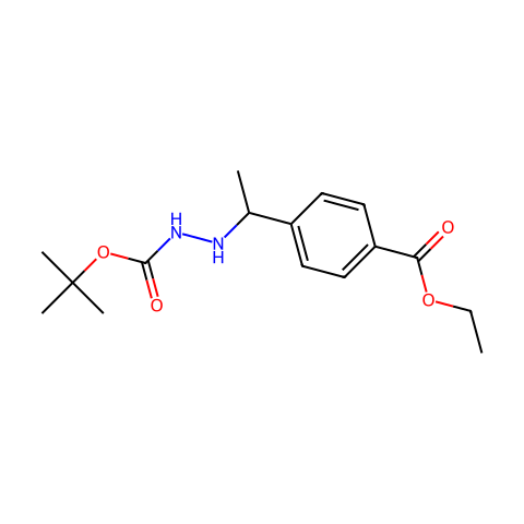 TERT-BUTYL 2-(1-(4-(ETHOXYCARBONYL)PHENYL)ETHYL)HYDRAZINECARBOXYLATE结构图