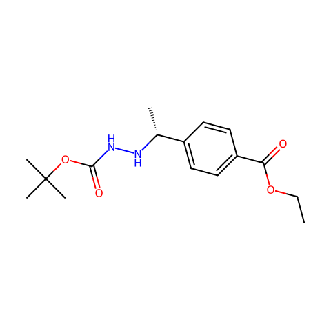(R)-tert-butyl 2-(1-(4-(ethoxycarbonyl)phenyl)ethyl)hydrazinecarboxylate结构图
