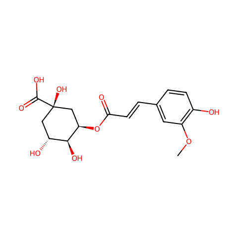 (E)-3-Feruloylquinic acid结构图