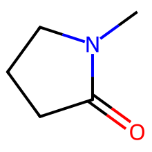 N-甲基吡咯烷酮(NMP)结构图