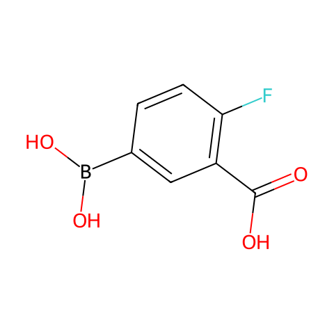 3-羧基-4-氟苯硼酸结构图