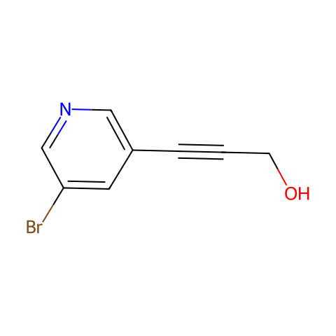 3-(5-溴-吡啶-3-基)-丙-2-炔-1-醇结构图