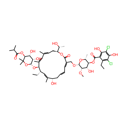 Fidaxomicin结构图