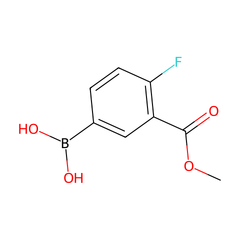 3-甲氧羰基-4-氟苯硼酸结构图