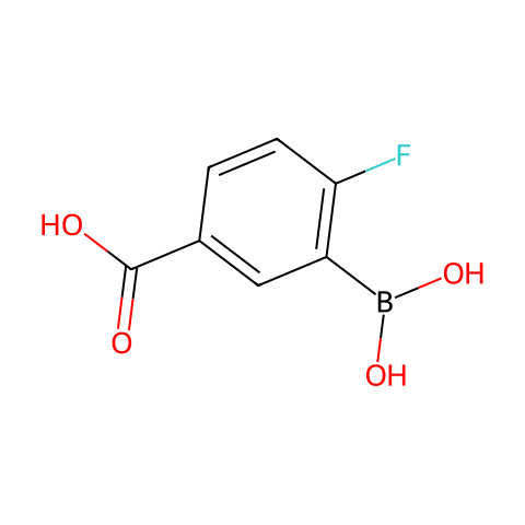 5-羧基-2-氟苯硼酸 (含不同量的酸酐)结构图