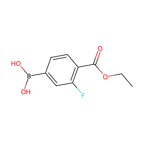 [4-(乙氧羰基)-3-氟苯基]硼酸(含不同量的酸酐)结构图