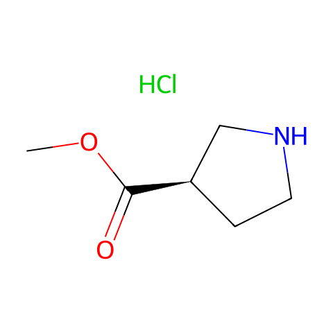 (3R)-吡咯烷-3-羧酸甲酯盐酸盐结构图