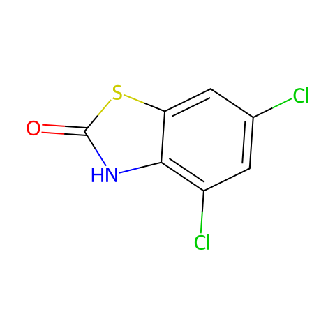 4,6-二氯-2(3H)苯并噻唑酮结构图