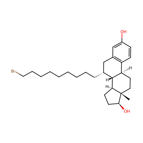 (7a,17b)-7-(9-Bromononyl)estra-1,3,5(10)-triene-3,17-diol结构图