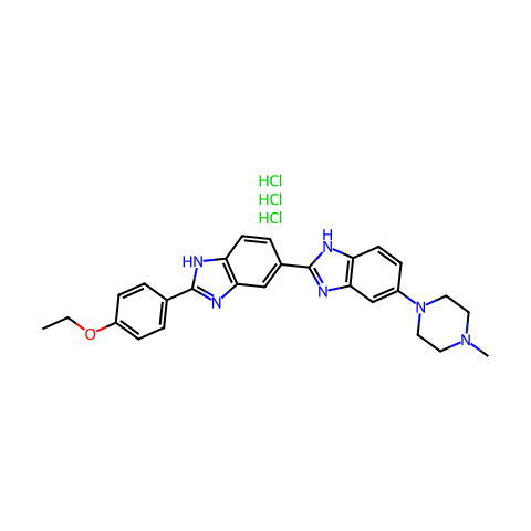 Hoechst 33342 (trihydrochloride)结构图