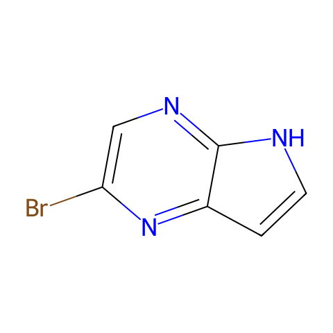 2-溴-5H-吡咯并[2,3-b]吡嗪结构图