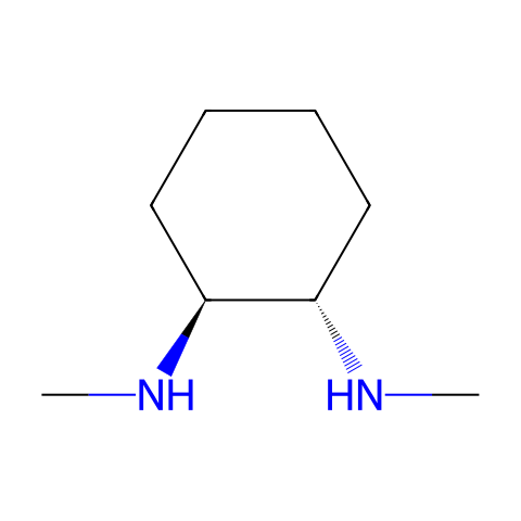(1S,2S)-(+)-N,N'-二甲基环己烷-1,2-二胺结构图