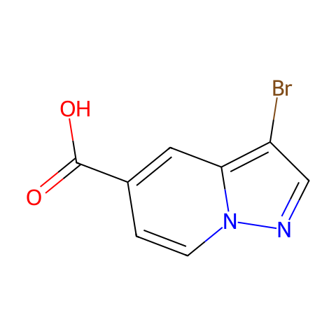 3-溴吡唑[1,5-A]吡啶-5-羧酸结构图