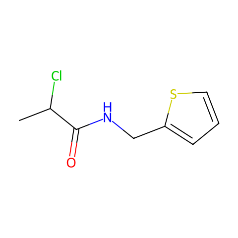 2-氯-N-（噻吩-2-基甲基）丙酰胺结构图