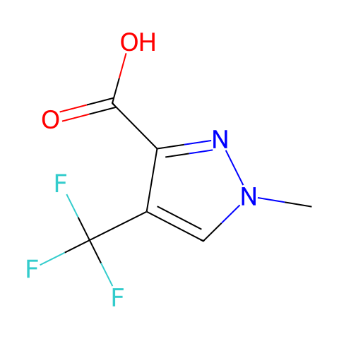 1-methyl-4-(trifluoromethyl)-1H-pyrazole-3-carboxylic acid结构图