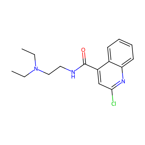 2-Chloro-N-[2-(diethylamino)ethyl]-4-quinolinecarboxamide结构图