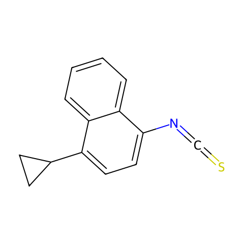 NAPHTHALENE, 1-CYCLOPROPYL-4-ISOTHIOCYANATO-结构图