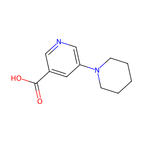 5-哌啶吡啶-3-甲酸结构图
