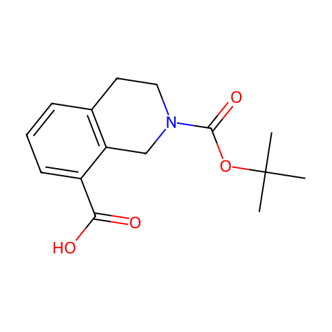 2-Boc-1,2,3,4-Tetrahydroisoquinoline-8-Carboxylic Acid结构图