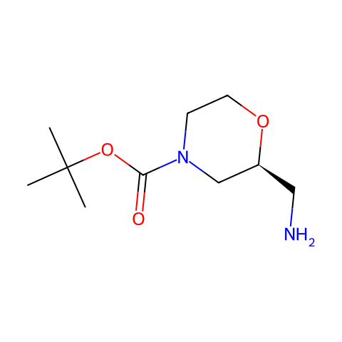 (S)-N-Boc-2-aminomethylmorpholine结构图