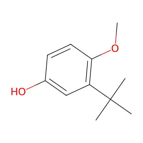 2-叔丁基-4-羟基茴香醚结构图