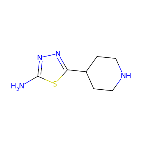 5-(哌啶-4-基)-1，3，4-噻二唑-2-胺结构图