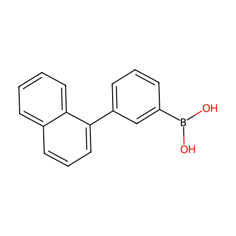 3-（萘-1-基）苯基硼酸 (含不同量的酸酐)结构图