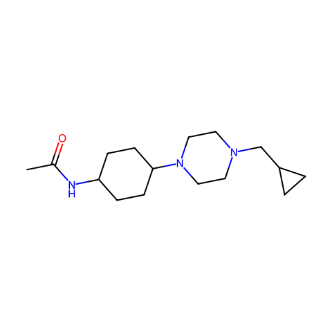 N-((1r,4r)-4-(4-(cyclopropylMethyl)piperazin-1-yl)cyclohexyl)acetaMide结构图
