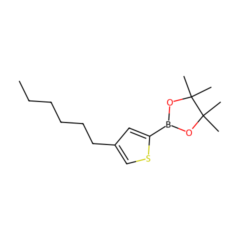 4-己基-2-(4,4,5,5-四甲基-1,3,2-二氧硼戊环-2-基)噻吩结构图