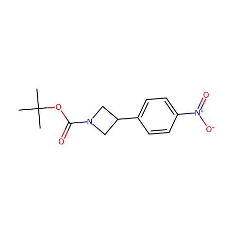 tert-butyl 3-(4-nitrophenyl)azetidine-1-carboxylate结构图