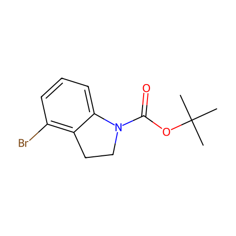 N-BOC-4-溴吲哚啉结构图