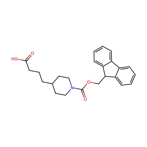 4-(1-FMOC-哌啶-4-基)丁酸结构图