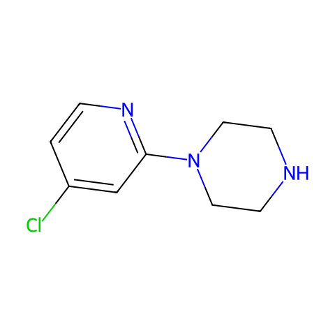 1-(4-氯吡啶)-2-哌嗪结构图