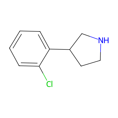 3-(2-氯苯基)吡咯烷结构图