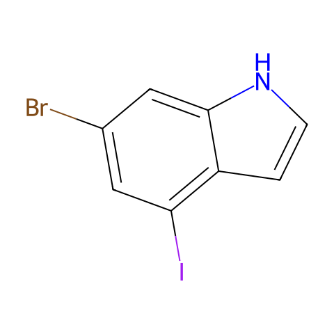 1H-Indole, 6-broMo-4-iodo-结构图