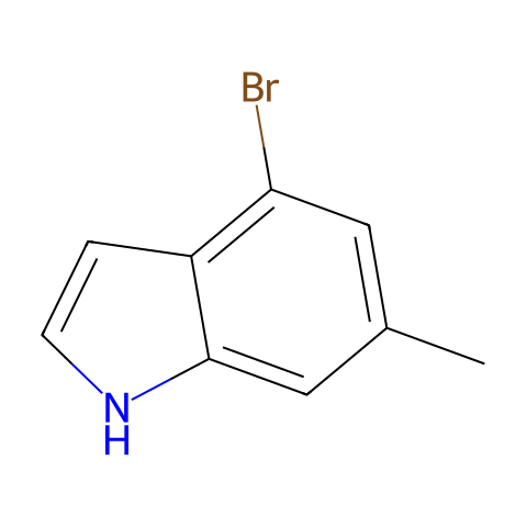4-溴-6-甲基-1H-吲哚结构图