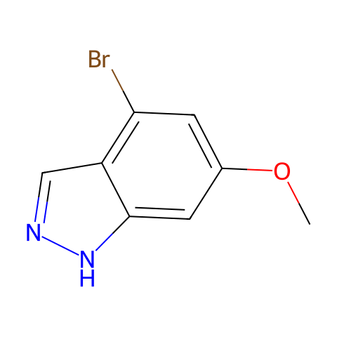 4-溴-6-甲氧基-吲唑结构图