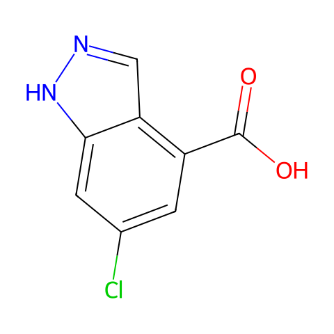 6-氯-吲唑-4-羧酸结构图