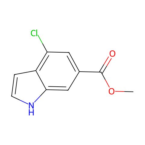 METHYL 4-CHLORO-1H-INDOLE-6-CARBOXYLATE结构图