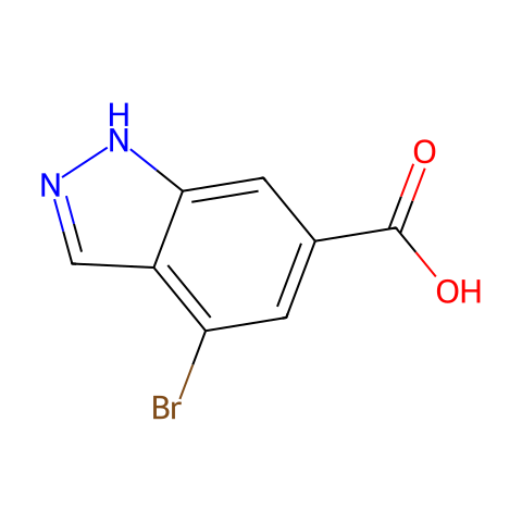 4-BROMO-1H-INDAZOLE-6-CARBOXYLIC ACID结构图