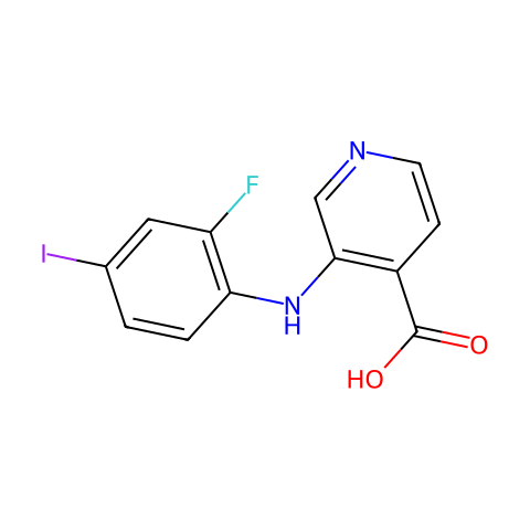 3-(2-fluoro-4-iodophenylaMino)isonicotinic acid结构图