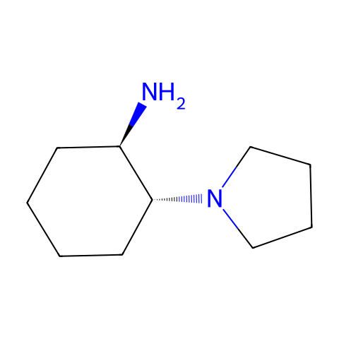 (1R,2R) 2-(1-pyrrolidinyl)-cyclohexanaMine结构图