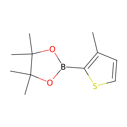 3-甲基-2-(4,4,5,5-四甲基-1,3,2-二氧杂硼烷-2-基)噻吩结构图